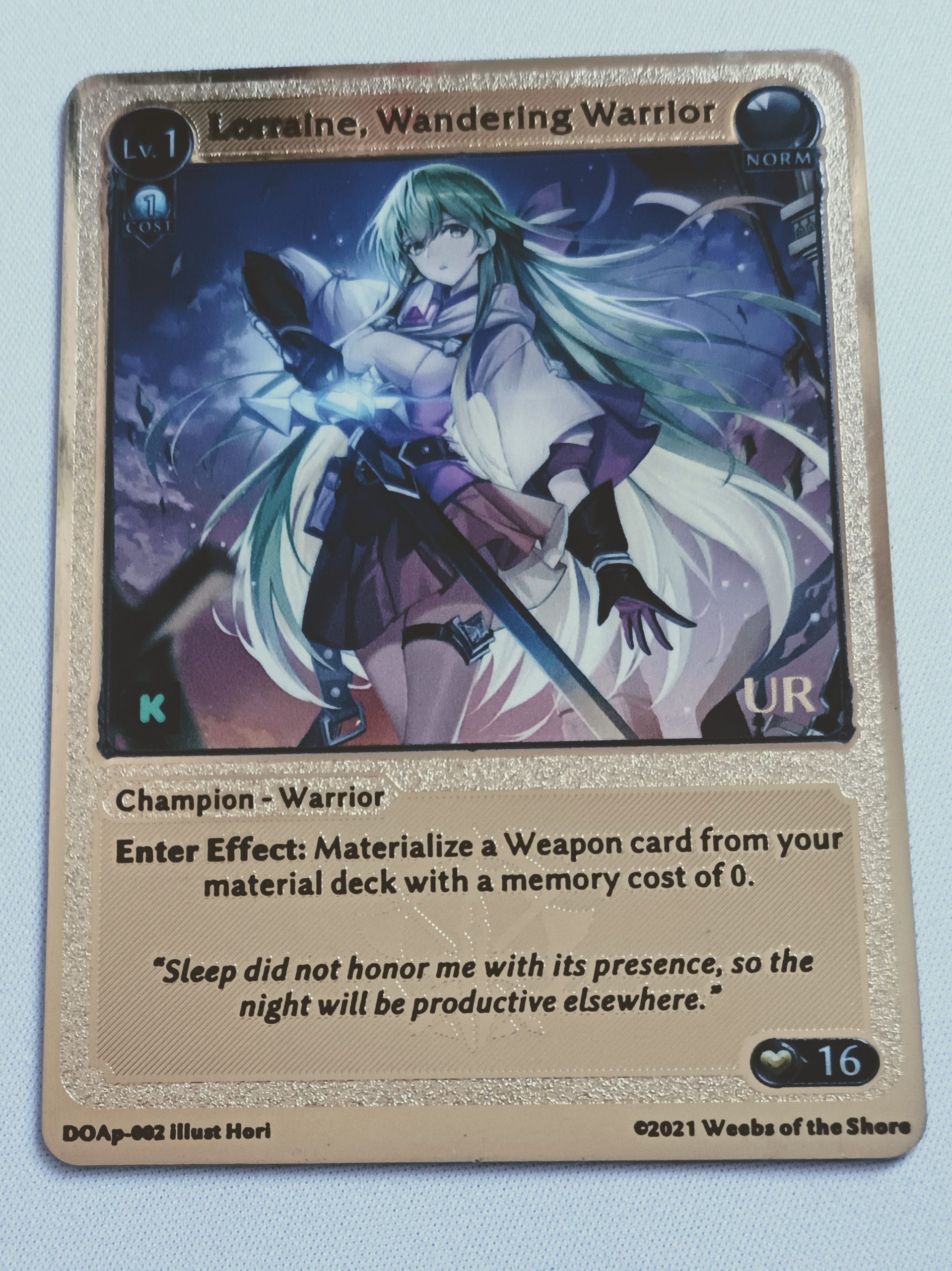 Grand Archive TCG Kickstarter Lorraine Wandering Warrior